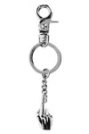 Y/project Charm-detailed Keyring In Silver