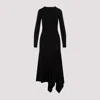 Y/project Knitted Asymmetric Midi Dress In Black