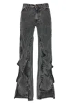 Y/project Black Hook And Eye Jeans In Gray