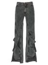 Y/project Black Hook And Eye Jeans In Black