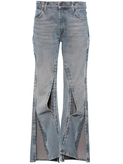 Y/PROJECT Y/PROJECT HOOK AND EYE LOW-WAISTED FLARED JEANS