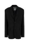 Y/project Y Project Women Black Stretch Jersey Oversize Blazer In Black