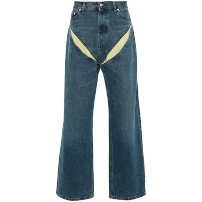 Y/project Wide-legged Jeans In Blue