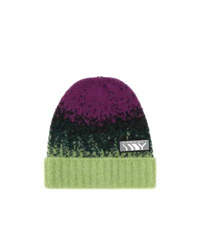Y/project Green Gradient Beanie In Green / Purple