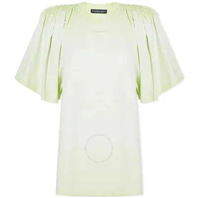 Y/project Ladies Limi Green Ruched Shoulder Tee