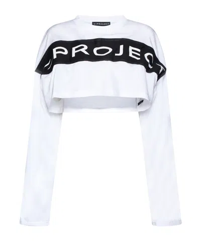 Y/PROJECT Y/PROJECT LOGO DETAILED CROPPED TOP