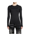 Y/project Logo Patch Second Skin Distressed T-shirt In Black
