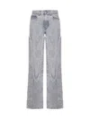 Y/PROJECT Y/PROJECT LOGO PATCH STRAIGHT LEG JEANS