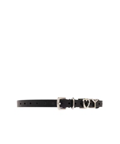 Y/project Logo Plaque Choker In Black