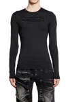 Y/project Logo Patch Second Skin Distressed T-shirt In Black