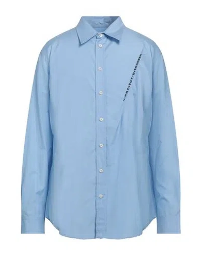 Y/project Man Shirt Light Blue Size L Cotton