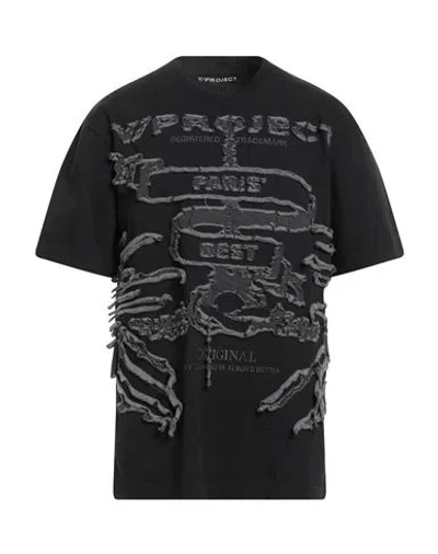 Y/project Man T-shirt Black Size M Cotton