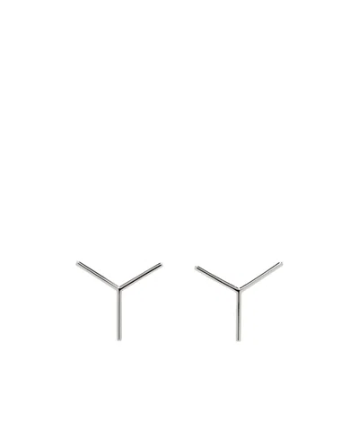 Y/project Mini Y Earrings In White