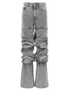 Y/project Multi Cuff Jeans In Gray