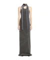 Y/project Gray Multiscarf Maxi Dress In Black