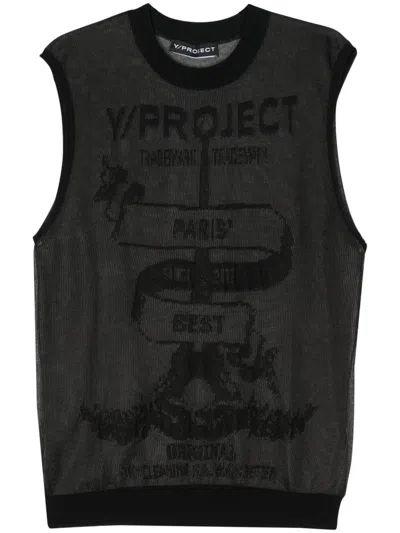 Y/PROJECT Y/PROJECT SEMI-TRANSPARENT SLEEVELESS SWEATER