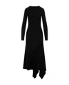 Y/project Knitted Asymmetric Midi Dress In Black