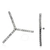 Y/project Silver Rhinestone Y Embellished Earrings In Silver Tone