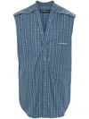 Y/PROJECT Y/PROJECT SLEEVELESS SHIRT WITH CHECK PATTERN