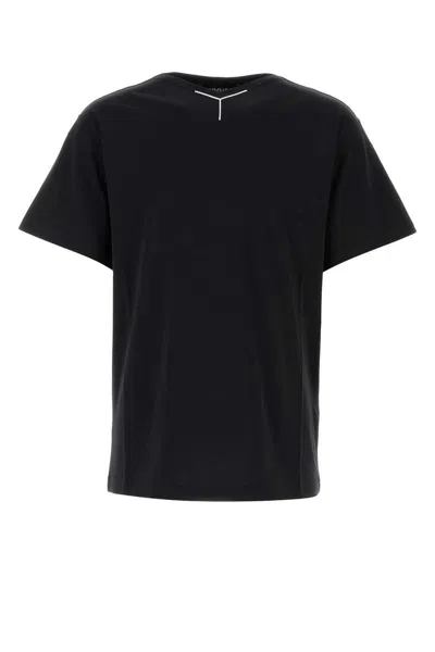 Y/project Contrasting Patches Crew-neck T-shirt In Black
