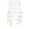 Y/project Snow White Wash Cotton Bug Denim Top In Neutrals