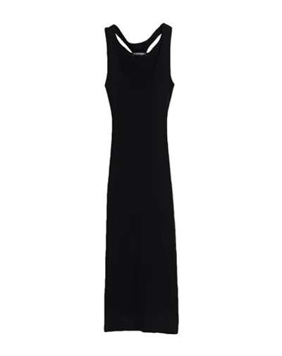 Y/project Woman Maxi Dress Black Size 6 Organic Cotton, Polyamide, Elastane
