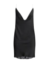 Y/project Woman Mini Dress Black Size 6 Polyester, Recycled Polyester In Black
