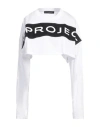 Y/project Logo Cropped T-shirt In White