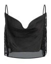 Y/project Cowl Neck Hook And Eye Top With Adjustable Straps For Women In Black