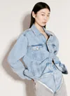 Y/project Women Evergreen Wire Denim Jacket In Blue
