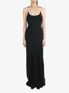 Y/project Black Invisible Strap Maxi Dress In Vintage Black