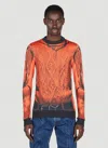Y/project X Jean Paul Gaultier Men Trompe L'oeil Top In Orange