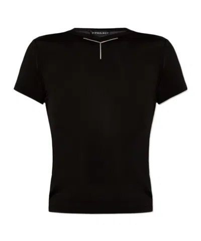Y/project Y Detailed Crewneck T-shirt In Black
