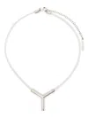 Y/project Y Project Women Transparent Pvc Y Necklace In Nude & Neutrals