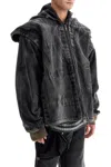 Y/project Black Velcro Denim Jacket In Black