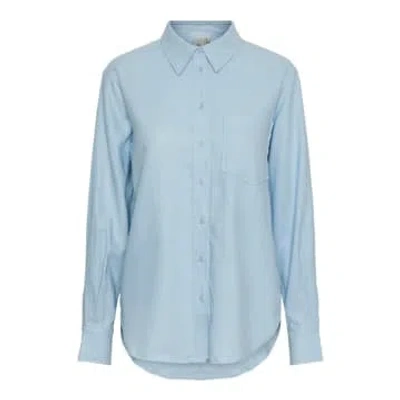 Y.a.s. | Flaxy Ls Linen Shirt In Blue