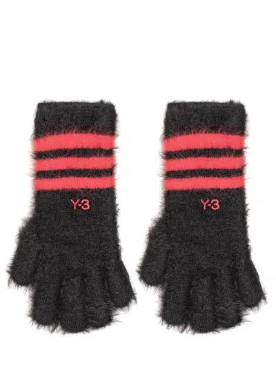 Y-3 3s Gloves - Fall/winter Essentials In Black/scarlet