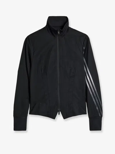 Y-3 Grd 3s Nyl Tt Stripe-detailing Zip-up Jacket In Black
