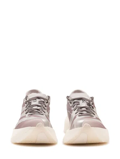 Y-3 And-3 Adios Printo 4 Sneakers In Cwhite/silvmt