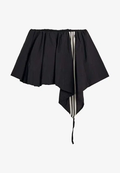 Y-3 Asymmetric Balloon Skorts In Black