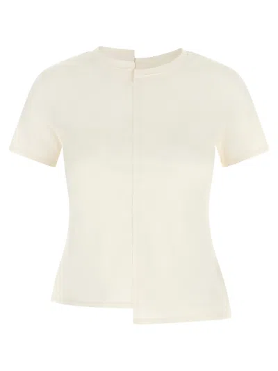 Y-3 Deconstructed Cotton T-shirt In Neutral