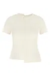 Y-3 Asymmetric T-shirt In White