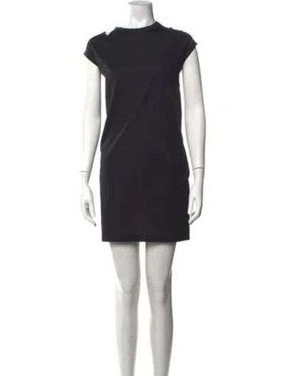 Pre-owned Y-3 Asymmetrical Mini Dress In Black