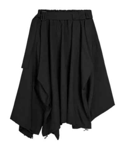 Y-3 Asymmetrical Skirt In Black