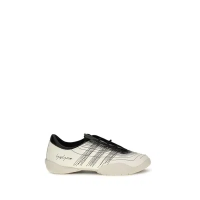 Y-3 Beige Calf Leather Bos Taurus Sneakers In White