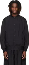 Y-3 Black Collegiate Bomber Jacket In Black