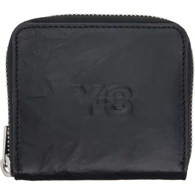 Y-3 Black Crinkle Leather Wallet