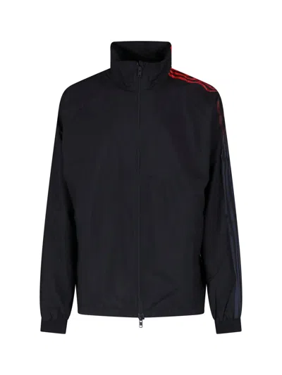 Y-3 Black Gradient 3 Stripes Zip-through Knit Sweatshirt
