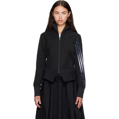 Y-3 Black Gradient 3-stripes Nylon Track Jacket