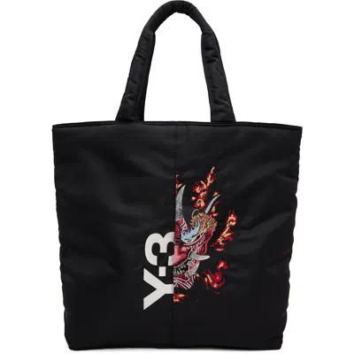 Y-3 Black Graphic Tote